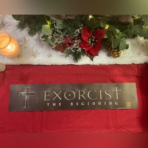 Original THE EXORCIST: The Beginning theater box office Mylar 5x25 in DS poster